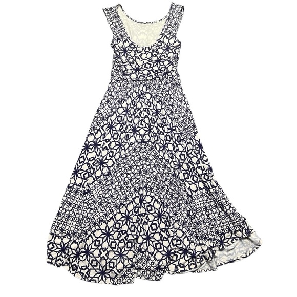 Anthropologie Maeve Mallorca Geometric Print Jersey Knit Maxi Dress Size XS - Picture 4 of 5